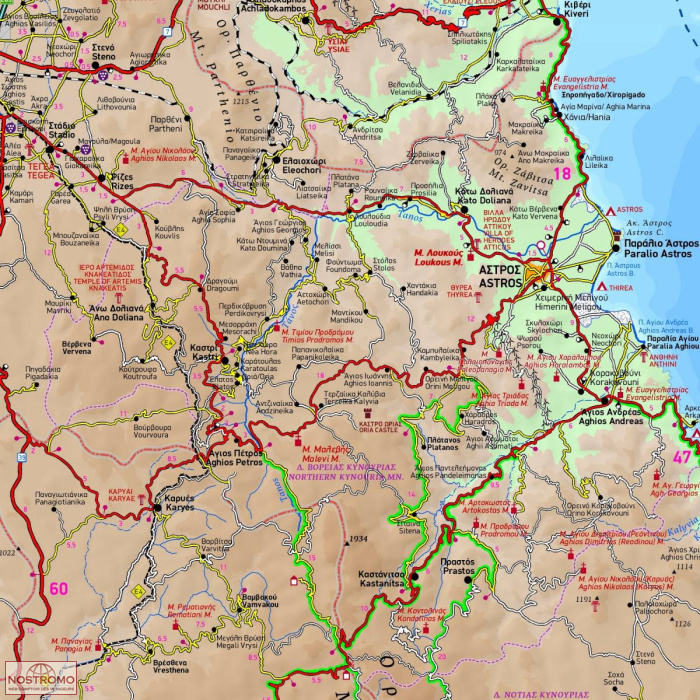 6 PÉLOPONNÈSE | carte routière Terrain | nostromoweb