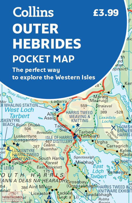 HÉBRIDES EXTÉRIEURES | carte touristique Collins