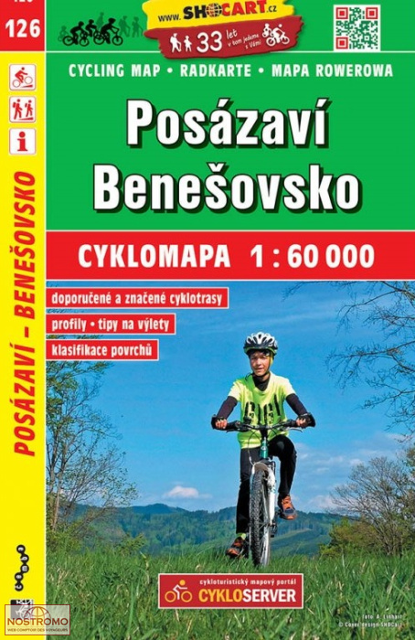 126 POSÁZAVÍ - BENEŠOVSKO | Shocart cycling map