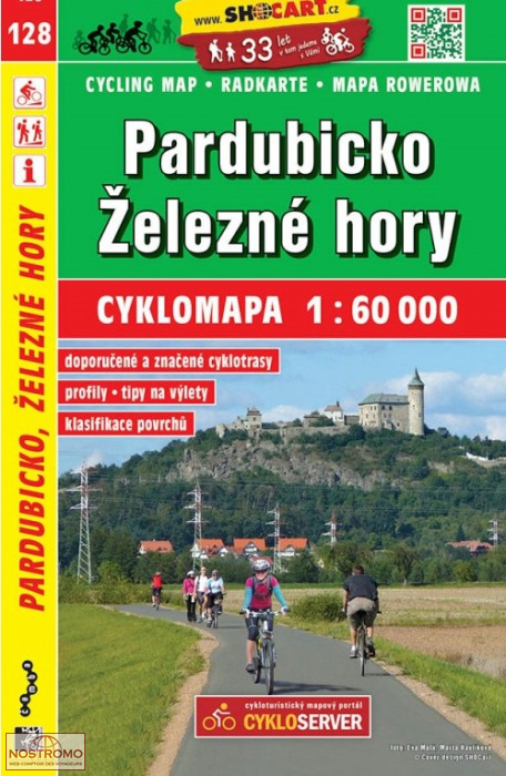 128 PARDUBICKO - ŽELEZNÉ HORY | Shocart cycling map