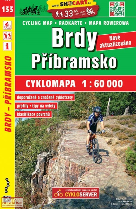 133 BRDY - PŘÍBRAMSKO | Shocart cycling map