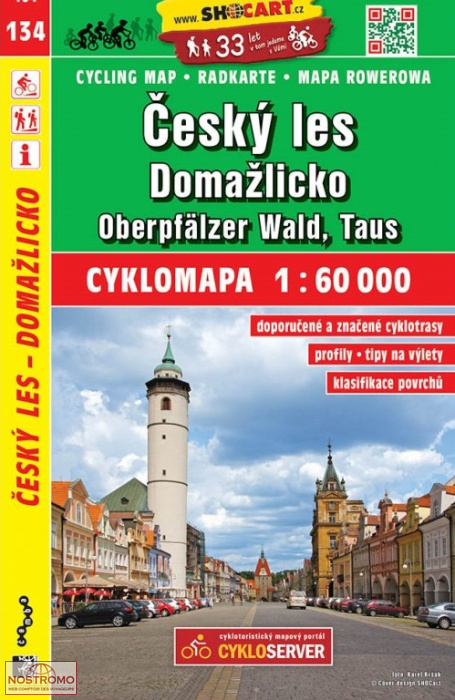 134 ČESKÝ LES - DOMAŽLICKO | Shocart cycling map