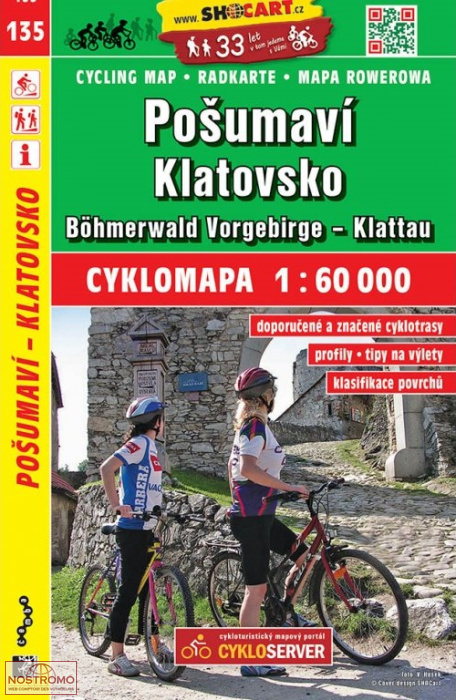135 POŠUMAVÍ - KLATOVSKO | Shocart cycling map