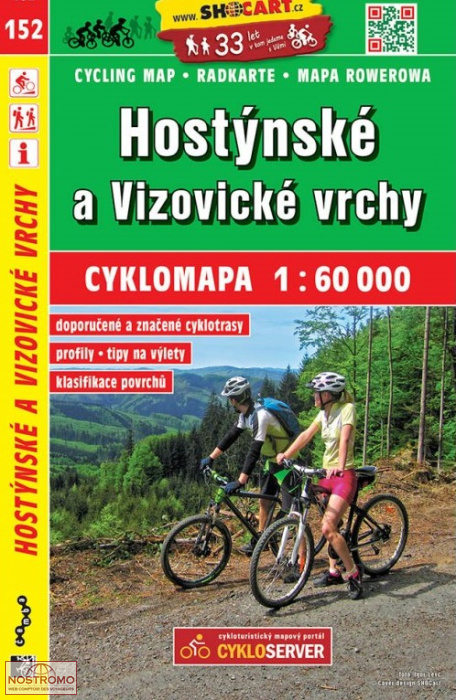 152 HOSTÝNSKÉ A VIZOVICKÉ VRCHY | Shocart cycling map