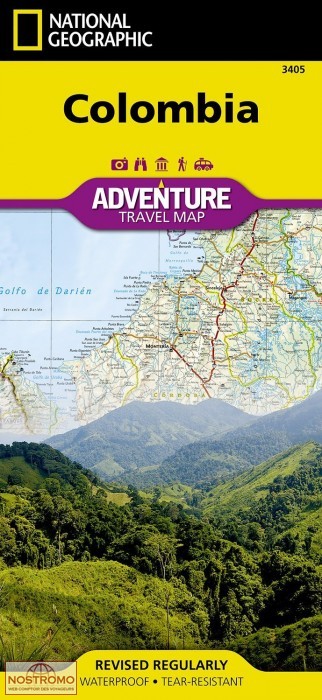 COLOMBIE | carte touristique National Geographic