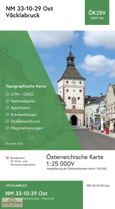 3329-OST VÖCKLABRUCK | carte topographique BEV