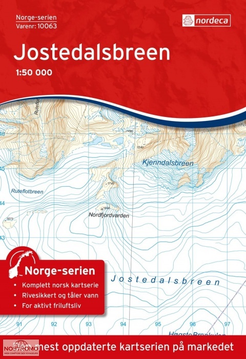 10063 JOSTEDALSBREEN | carte topographique Nordeca