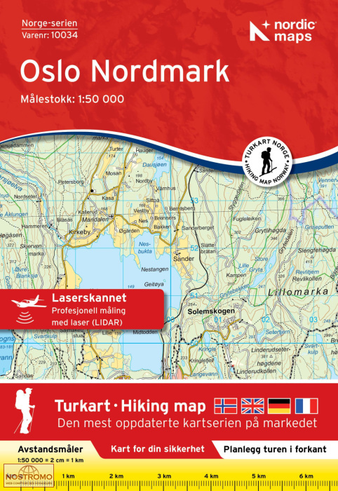 10034 OSLO NORDMARK | carte topographique Nordic Maps