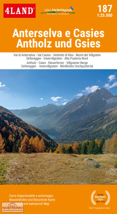 187 ANTERSELVA E CASIES | carte de randonnée 4Land
