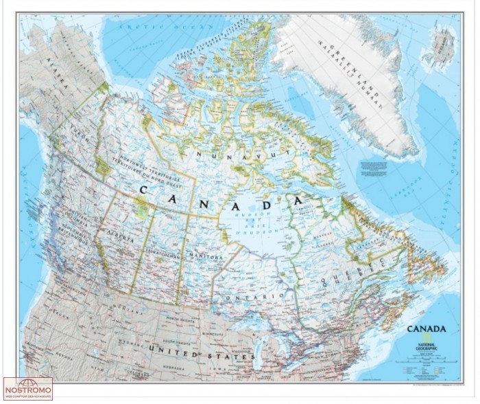 CANADA | National Geographic wall map