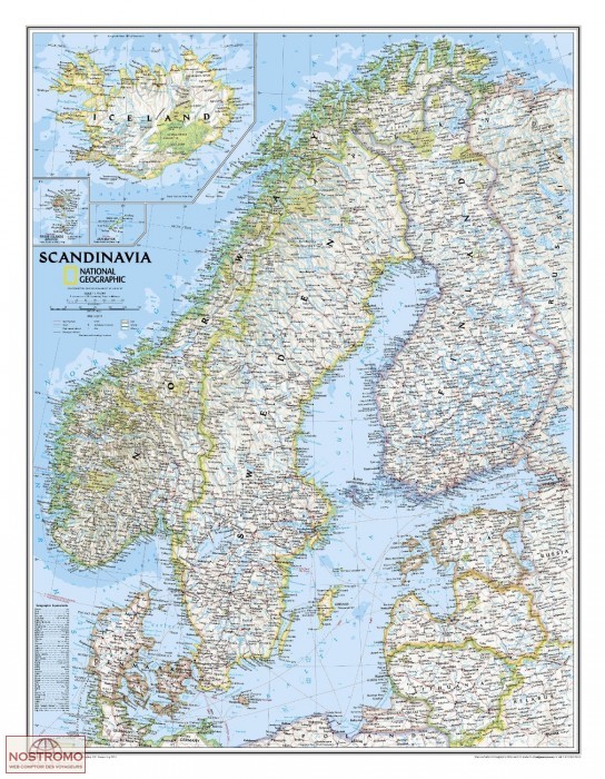 SCANDINAVIA | National Geographic wall map