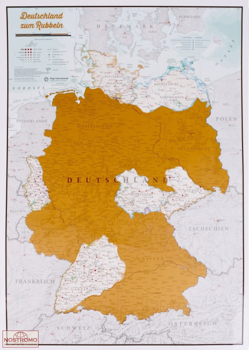 ALLEMAGNE | carte murale à gratter Maps International