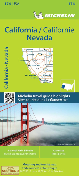 CALIFORNIA - NEVADA 174 | Michelin road map