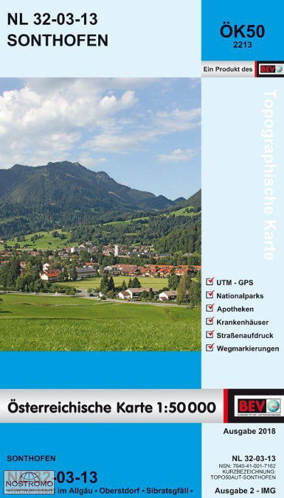 2213 SONTHOFEN | carte topographique BEV