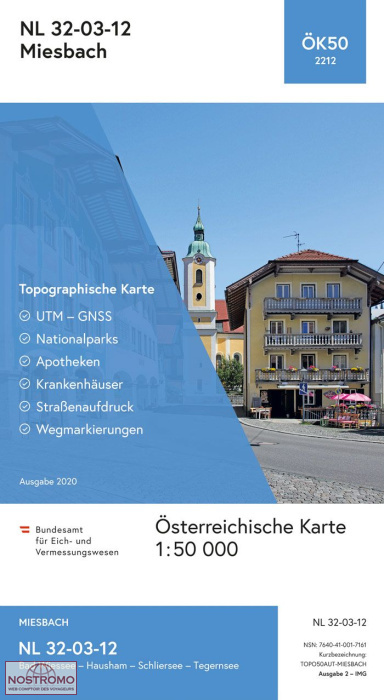 2212 MIESBACH | carte topographique BEV