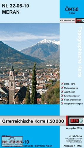 2110 MERAN | carte topographique BEV