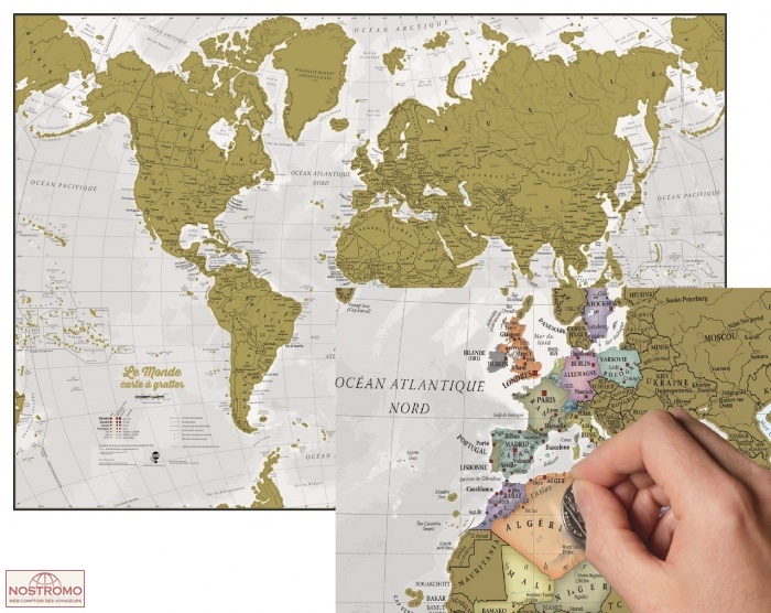 LE MONDE "À GRATTER" | Maps International wall map