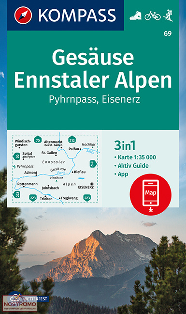 GESÄUSE - ENNSTALER ALPEN 69 | Kompass hiking map