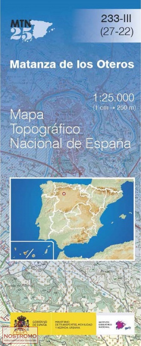 233-3 MATANZA DE LOS OTEROS | carte topographique CNIG