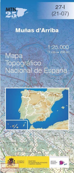 027-1 MUÑÁS D´ARRIBA | carte topographique CNIG