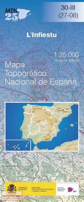 030-3 L'INFIESTU | carte topographique CNIG