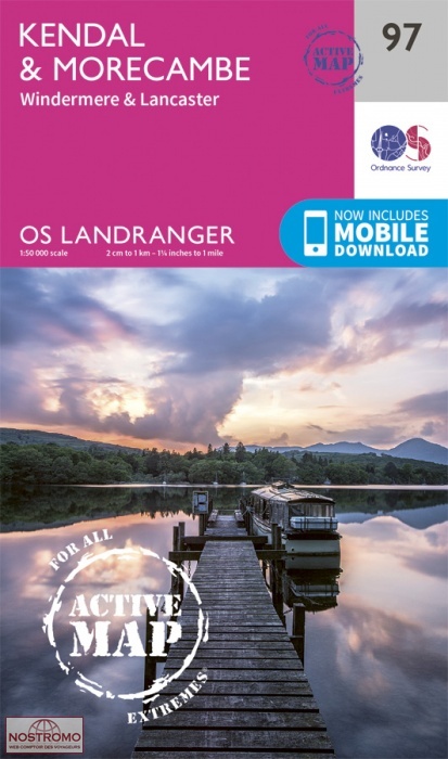 0097 KENDAL & MORECAMBE - WINDERMERE & LANCASTER | OS hiking map