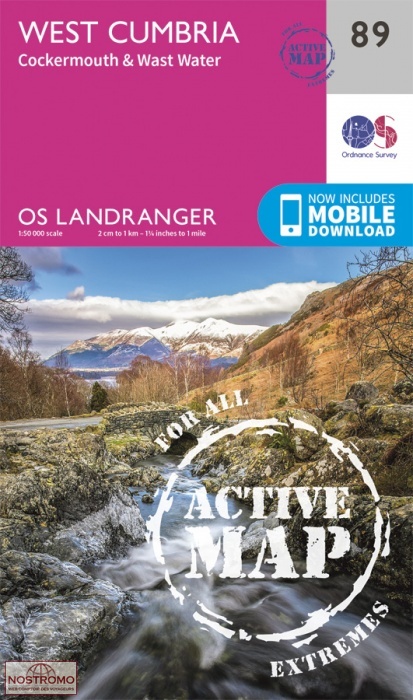0089 WEST CUMBRIA - COCKERMOUTH & WAST WATER | OS hiking map