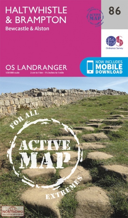 0086 HATWHISTLE & BRAMPTON - BEWCASTLE & ALSTON | OS hiking map