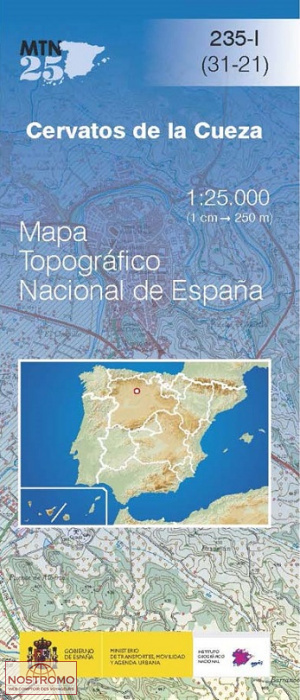 235-1 CERVATOS DE LA CUEZA | carte topographique CNIG