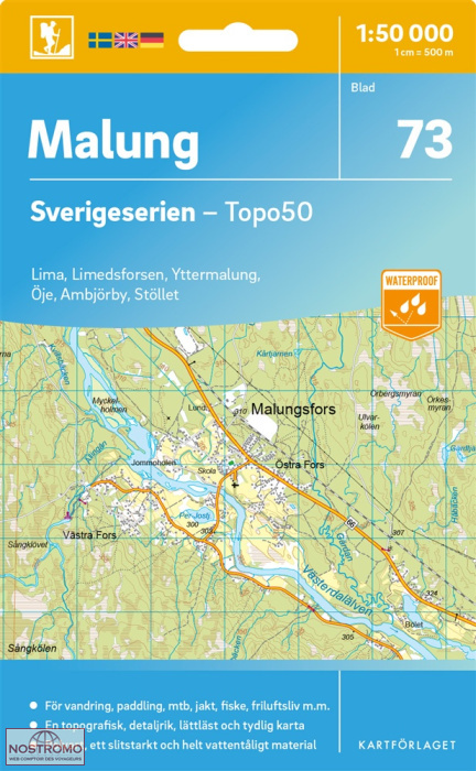 073 MALUNG | carte topographique Kartförlaget