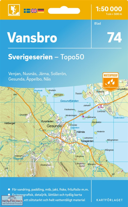 074 VANSBRO | carte topographique Kartförlaget