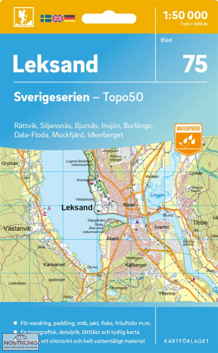 075 LEKSAND | carte topographique Kartförlaget