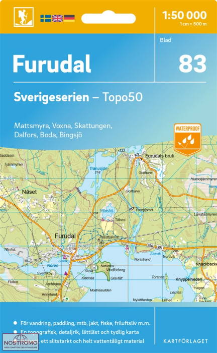 083 FURUDAL | carte topographique Kartförlaget