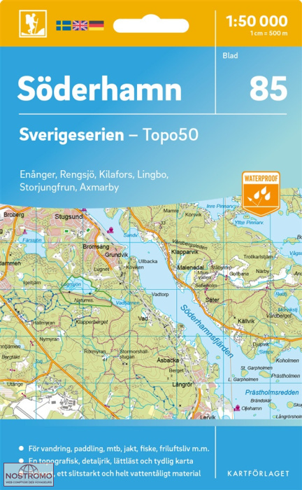 085 SÖDERHAMN | carte topographique Kartförlaget