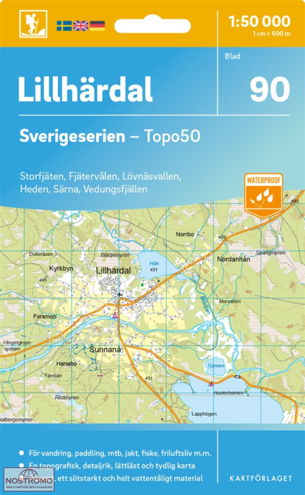 090 LILLHÄRDAL | carte topographique Kartförlaget