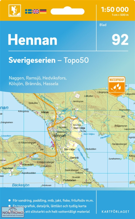 092 HENNAN | carte topographique Kartförlaget
