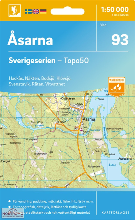093 ÅSARNA | carte topographique Kartförlaget
