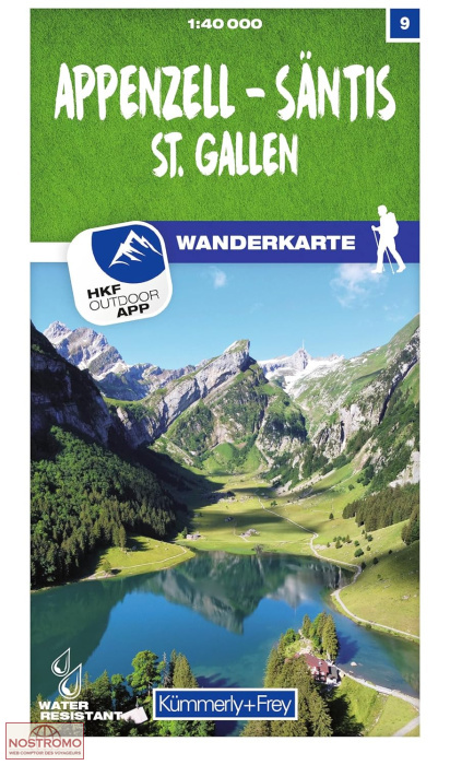 APPENZELL - SÄNTIS - ST. GALLEN 09 | carte de randonnée Kummerly+Frey