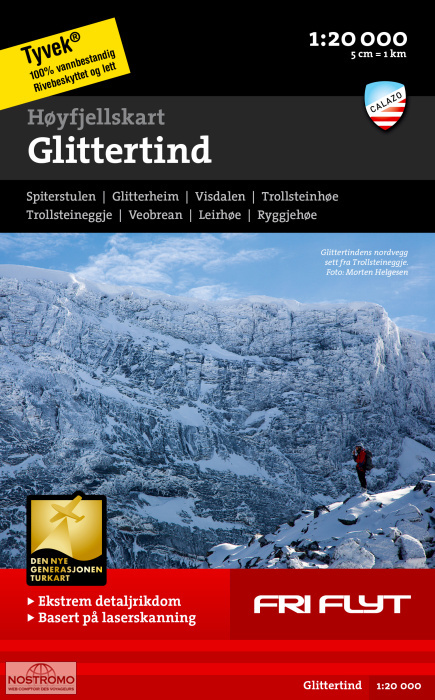 GLITTERTIND | carte de randonnée Calazo
