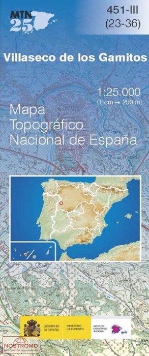 451-3 VILLASECO DE LOS GAMITOS | carte topographique CNIG