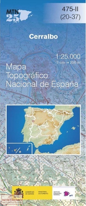 475-2 CERRALBO | carte topographique CNIG