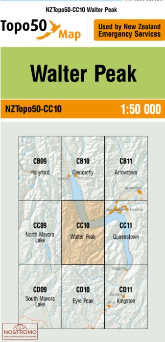 CC10 WALTER PEAK | carte topographique LINZ