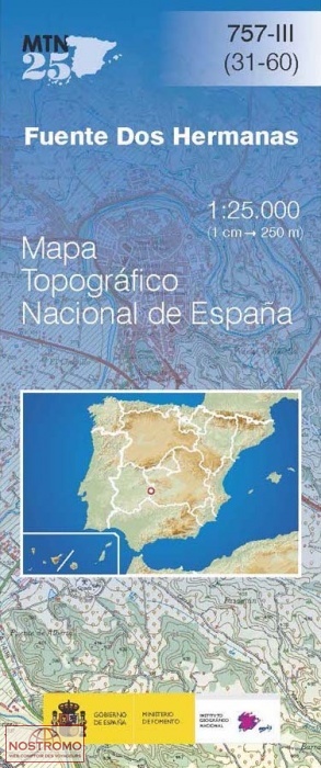 757-3 FUENTE DOS HERMANAS | carte topographique CNIG