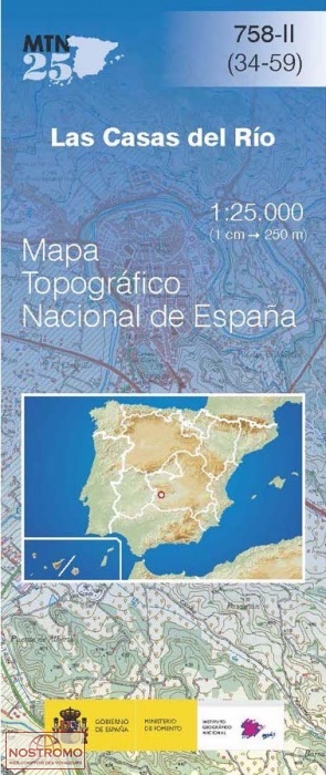 758-2 LAS CASAS DEL RÍO | carte topographique CNIG