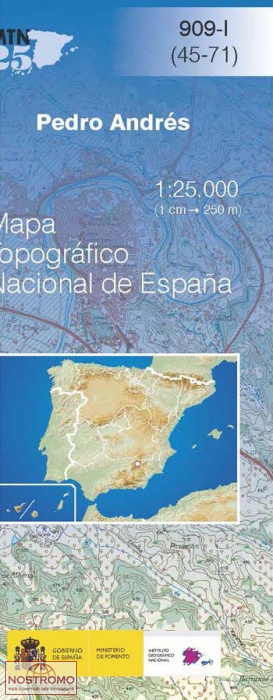 909-1 PEDRO ANDRÉS | carte topographique CNIG