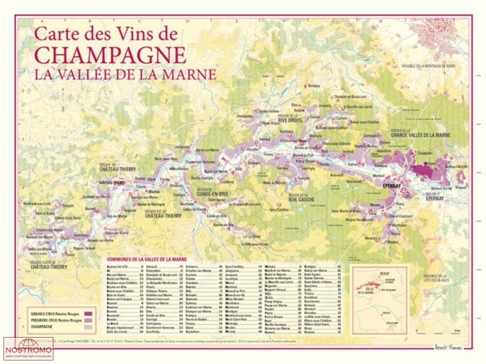 CARTE DES VINS DE CHAMPAGNE | Benoit France poster