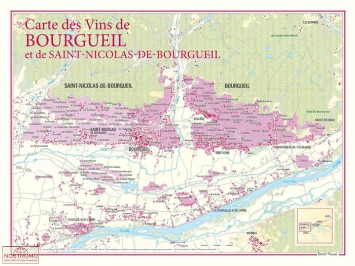 CARTE DES VINS DE BOURGUEIL | Benoit France poster