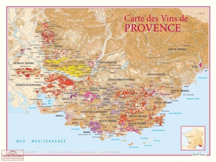 CARTE DES VINS DE PROVENCE | Benoit France poster