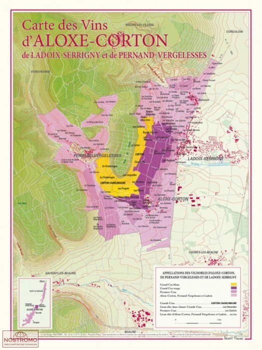 CARTE DES VINS DE ALOXE-CORTON | Benoit France poster