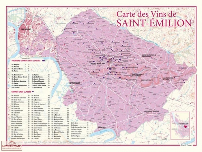 CARTE DES VINS DE SAINT-ÉMILION | Benoit France poster